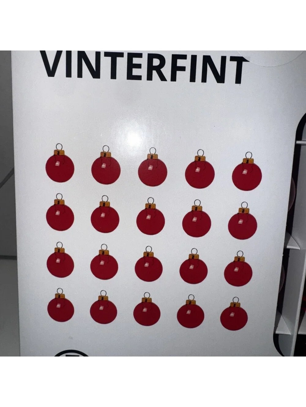 IKEA of Sweden VINTERFINT Red Glass Christmas Tree Ornaments 1.5” Set of 20 New!